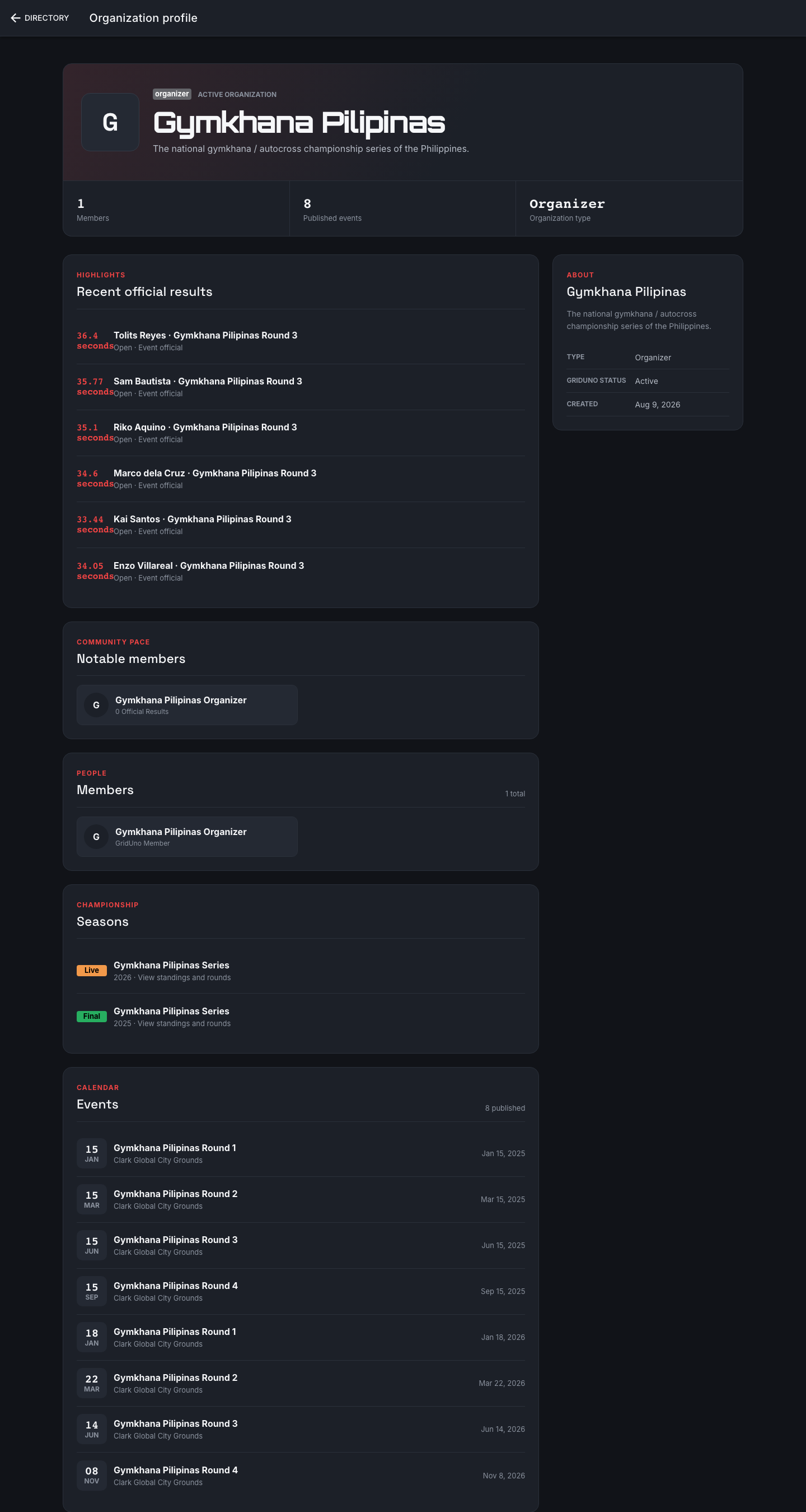 Organization profile — Seasons