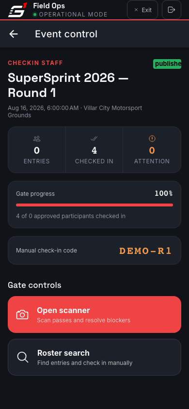 Event control